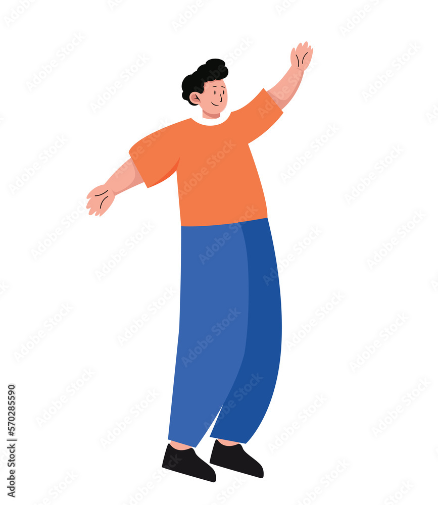 character people various movements isolated character people various movements isolated