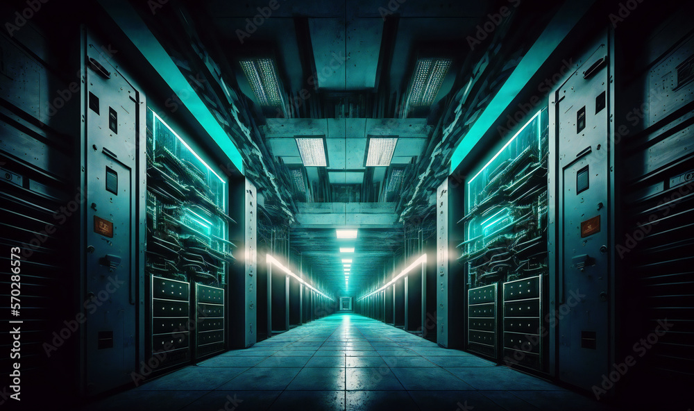 A massive online data center, storing and processing information for millions of users A massive online data center, storing and processing information for millions of users