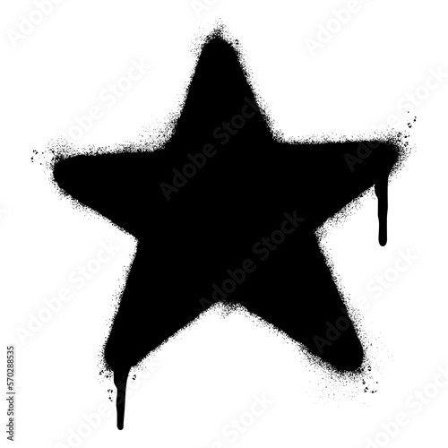 Spray Painted Graffiti star icon isolated on white background.