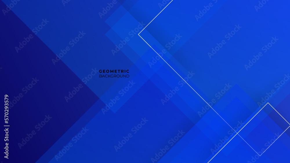 Square blue geometrical abstract background. Geometric square background in smooth gradient style. Use for banner, website cover, print ads.