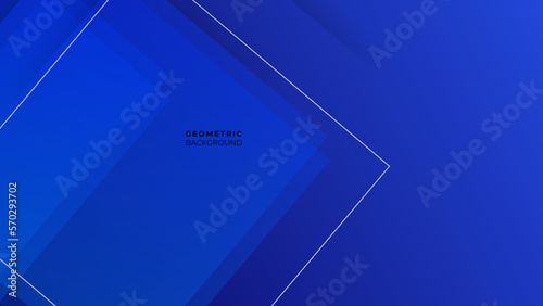 Square blue geometrical abstract background. Geometric square background in smooth gradient style. Use for banner, website cover, print ads.