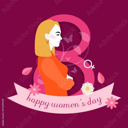 International Women s Day is celebrated  on the 8th of March annually around the world. It is a focal point in the movement for women s rights. Vector illustration design.