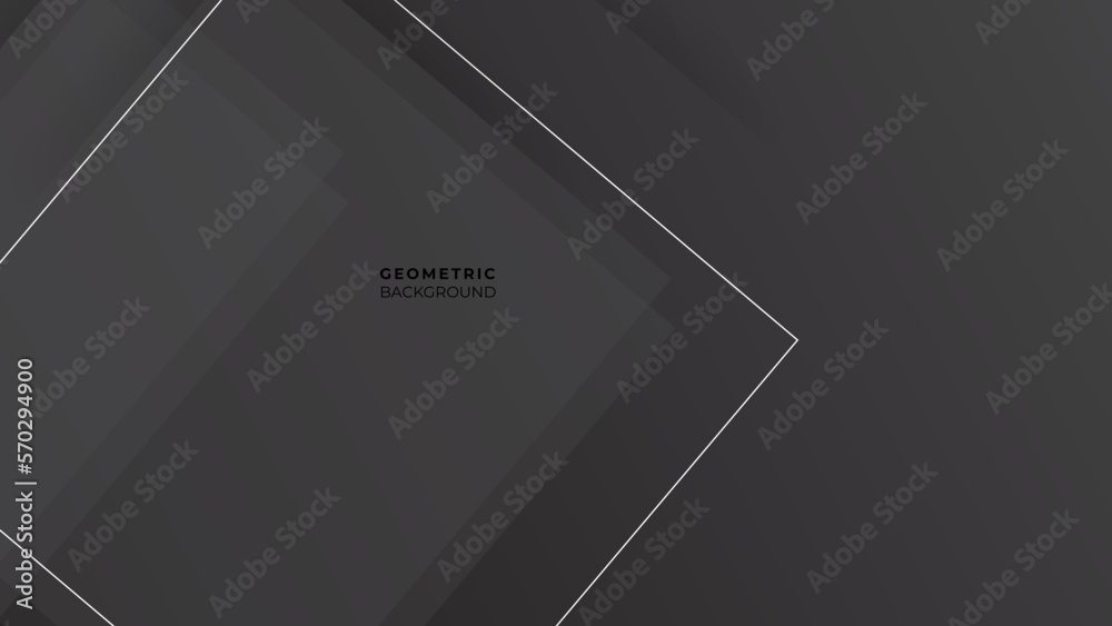 Abstract dark grey background, dark geometric modern art design in industrial, gray paper squares.