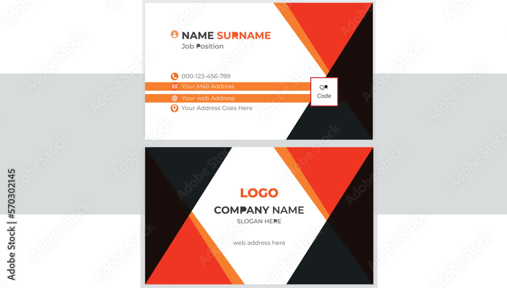 Double-sided creative business card template.