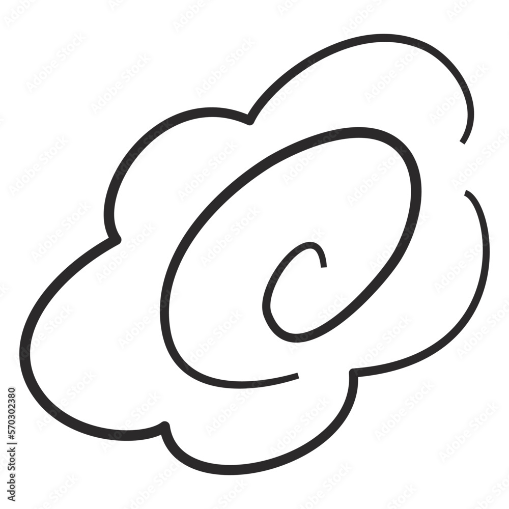 手書きの細い花丸 黒 hand-painted flower circle 手書きの細い花丸 黒 hand-painted flower circle