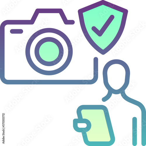 parental control digital camera monitor online cyber internet security digital filled color line icon