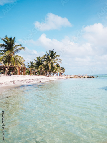 White sand beachin Mahahual  Mexico