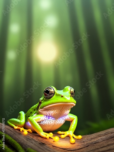 a frog lost in forest