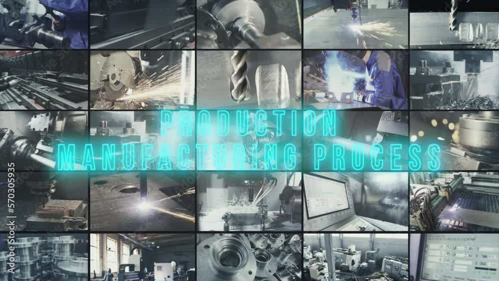 Production manufacturing process inscription. Production manufacturing ...