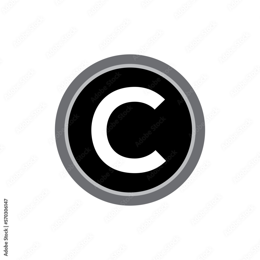 Copyright icon vector logo design template Copyright icon vector logo design template