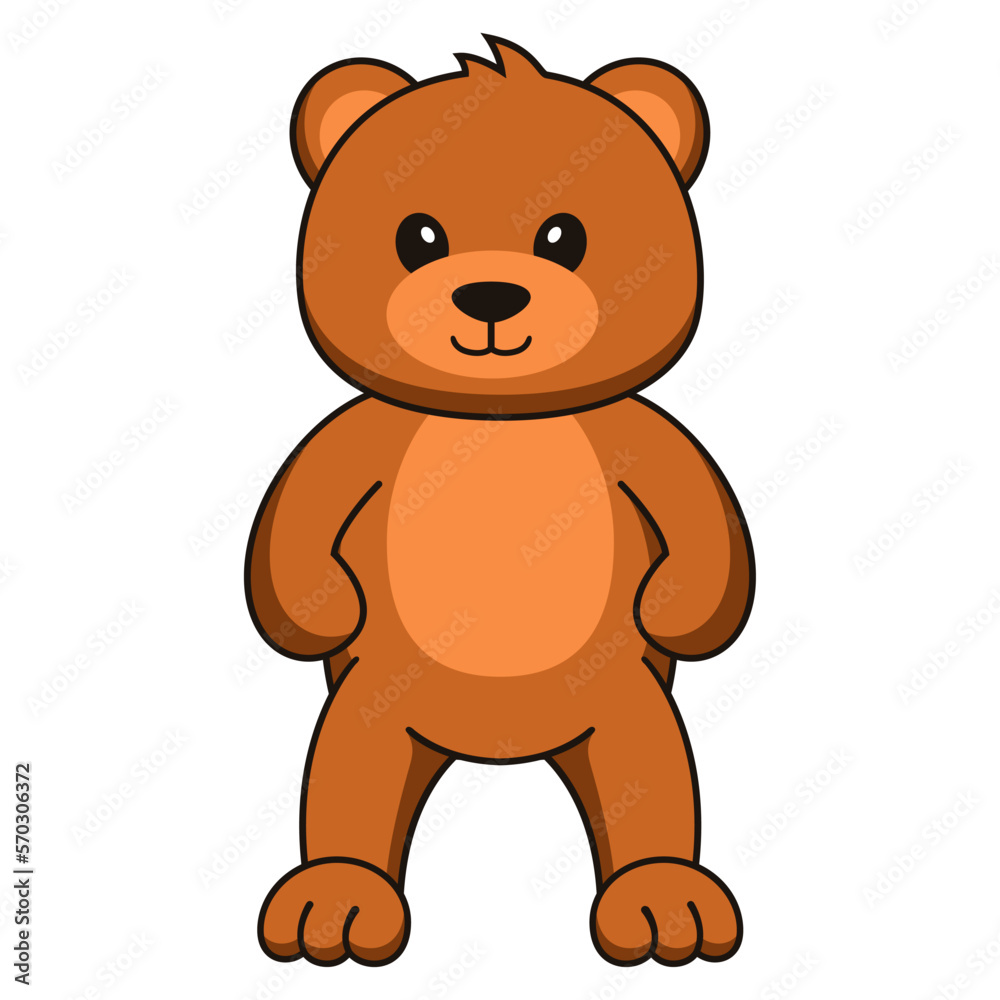 cute cartoon bear isolated white background cute cartoon bear isolated white background
