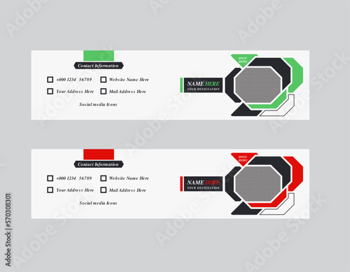 Promotional Email signature template design or email footer and personal social media cover creative design