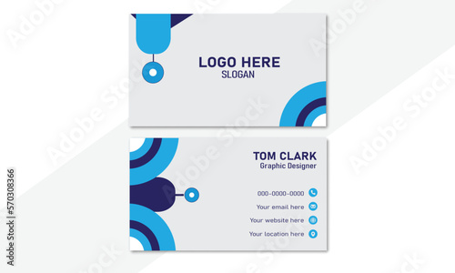 Minimal modern business card template design vector, Unique creative concept 