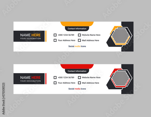 Promotional Email signature template design or email footer and personal social media cover design