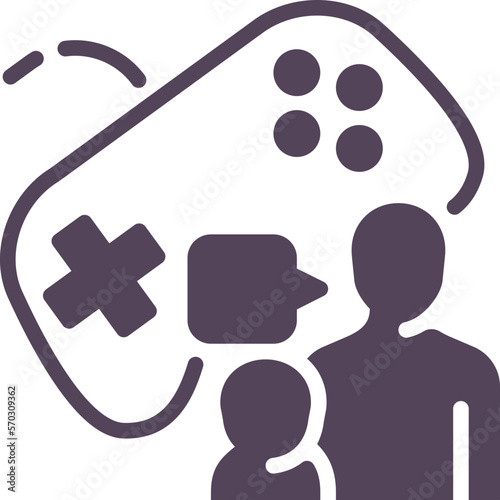 parental advisory game online cyber internet security digital  glyph solid icon