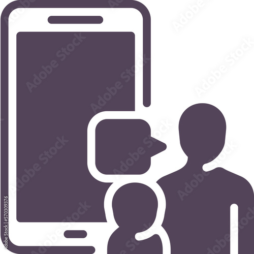 parental advisory mobile app online cyber internet security digital  glyph solid icon