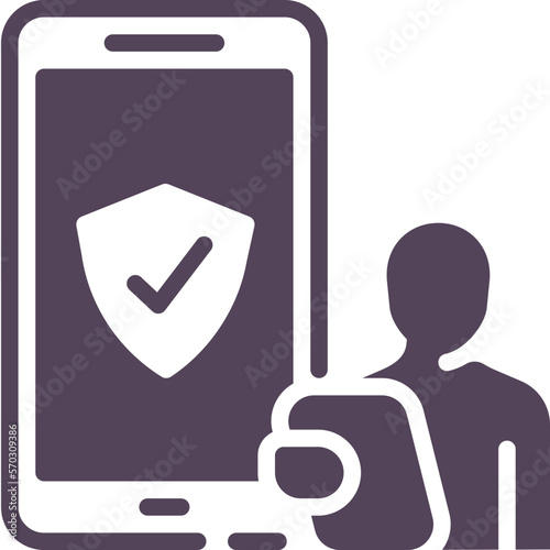 parental control mobile app monitor online cyber internet security digital  glyph solid icon