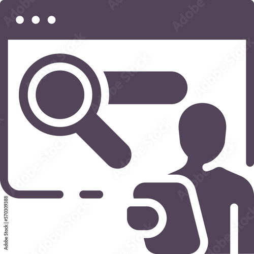 parental control search engine monitor online cyber internet security digital  glyph solid icon