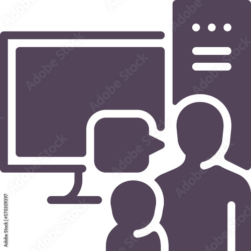 parental advisory content computer online cyber internet security digital  glyph solid icon