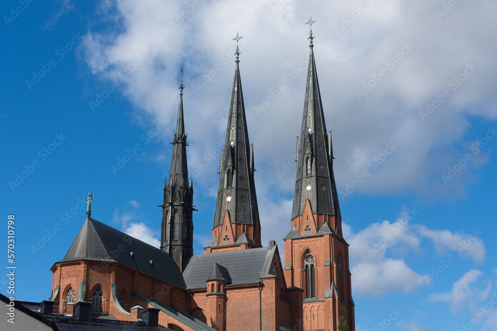 Fototapeta premium Church of Uppsala in Sweden