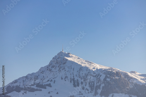 Snow covered mountain in the Austrian Alps - Horn bei Kitzbühel, Tirol
