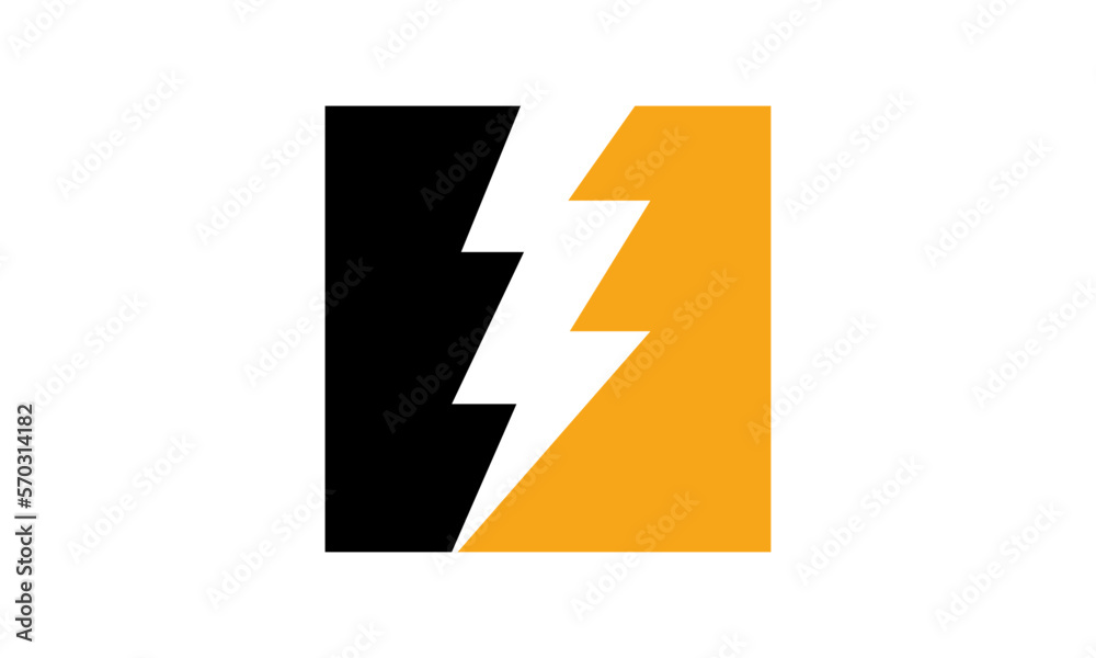 Electric logo design template