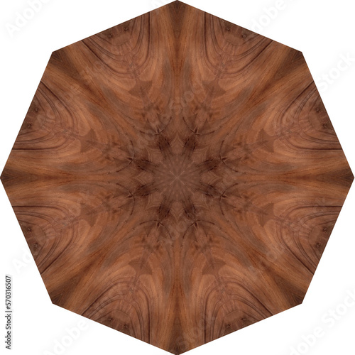 octagonal wooden brown object photo
