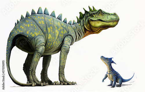 meeting of two dinosaurs © Photobank