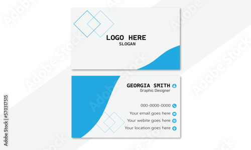 Modern vector background with squares business card template design, Creative concept vector