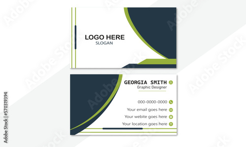 Modern abstract business card template design, Creative simple concept vector