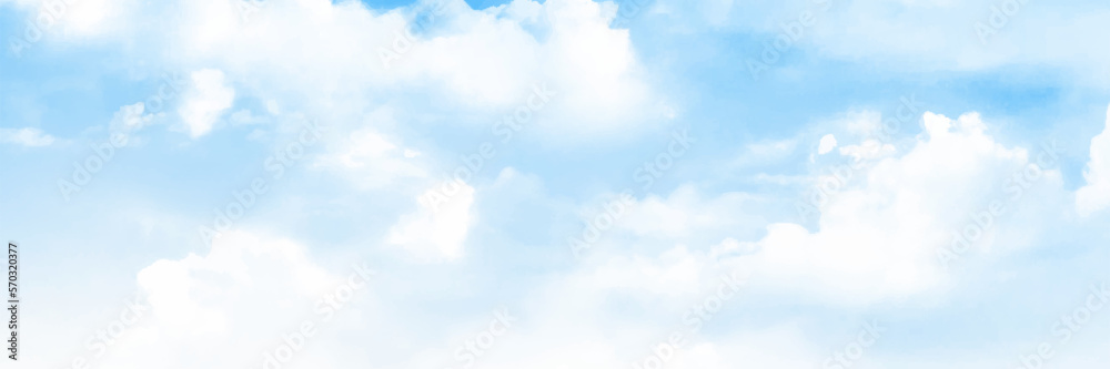 Cloudscape - Blue sky and white clouds, wide panorama Cloudscape - Blue sky and white clouds, wide panorama