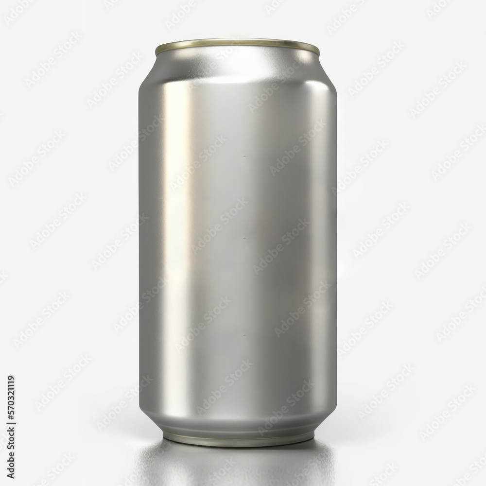 can of drink, no label, blank decoration, white background can of drink, no label, blank decoration, white background
