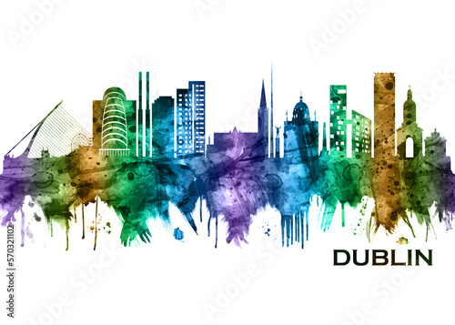 Canvas Print Dublin Republic of Ireland Skyline
