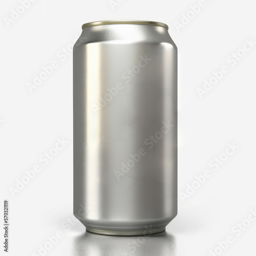 can of drink, no label, blank decoration, white background