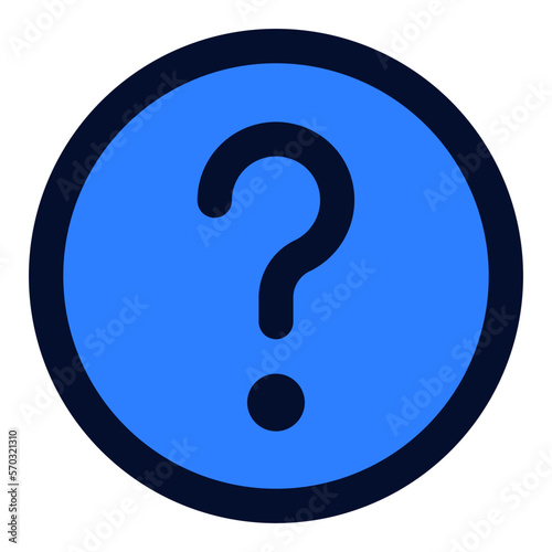 question filled line icon
