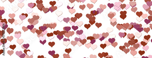 3D illustration of hearts f...