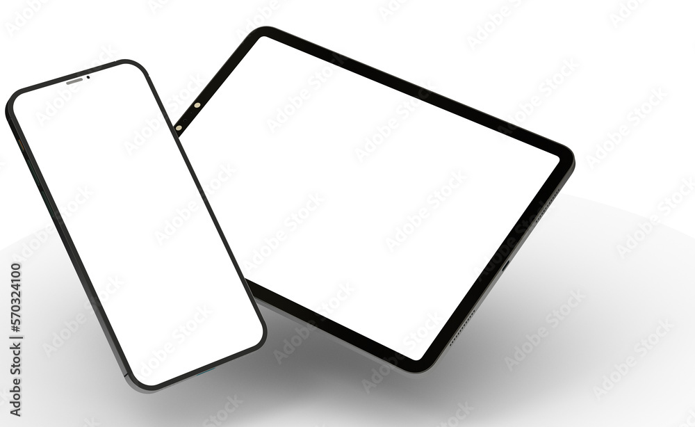 Modern black tablet computer isolated on white background. Tablet pc Modern black tablet computer isolated on white background. Tablet pc