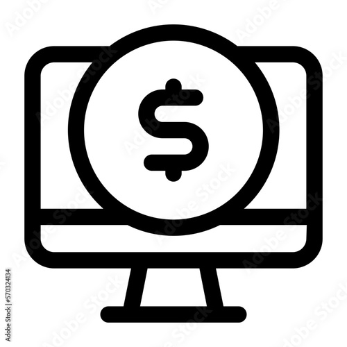 pay per click line icon