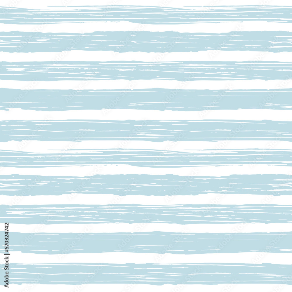 Obraz premium Stripes pattern, summer blue striped seamless vector background, navy brush strokes. pastel grunge stripes, watercolor paintbrush line