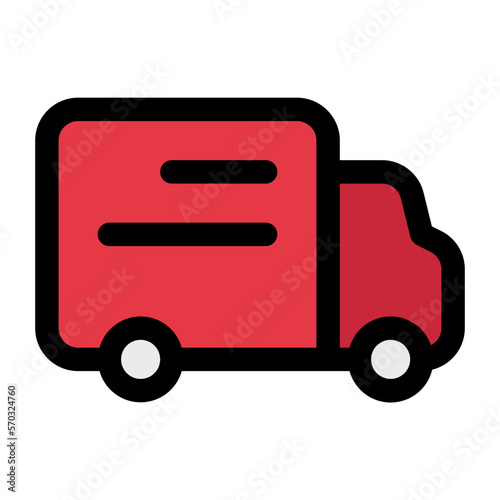 free delivery filled line icon