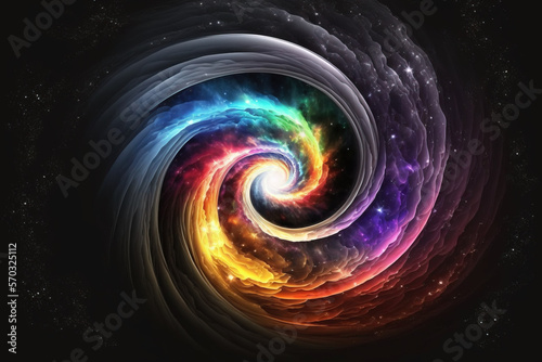 abstract background with spiral galaxy. sketch art for artist creativity and inspiration. generative AI