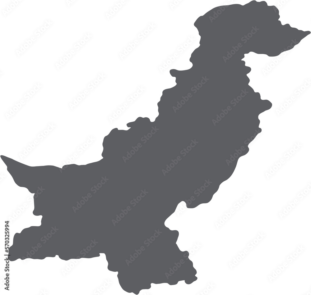 doodle freehand drawing of pakistan map.