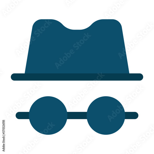 spy flat design icon