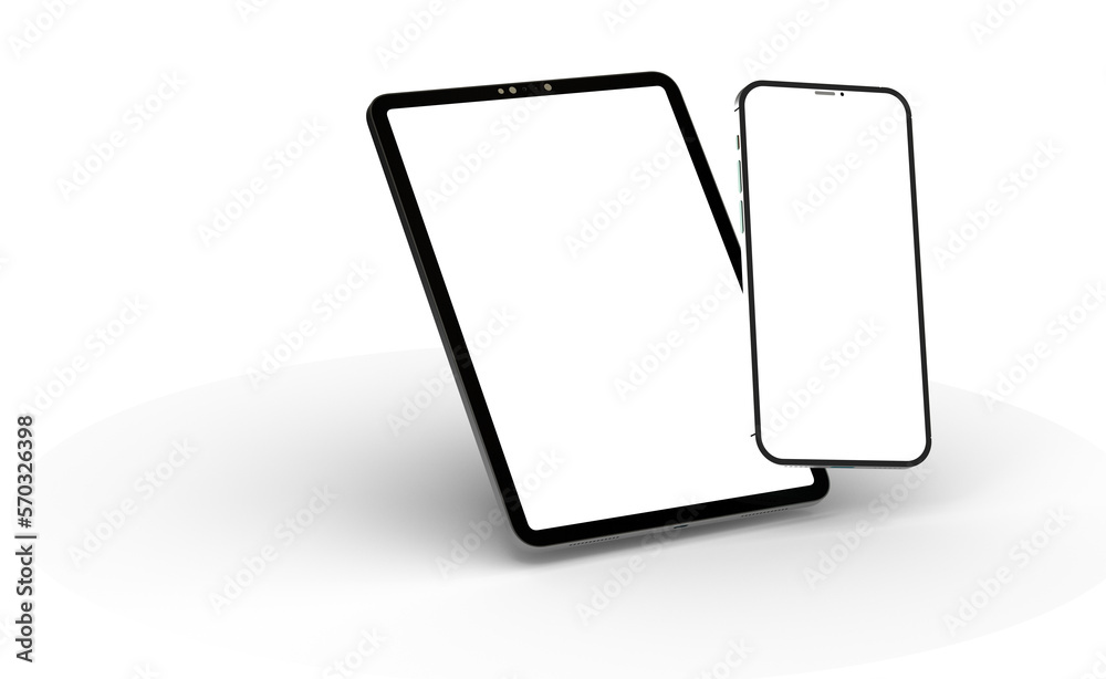 Gadgets including smartphone, digital tablet and laptop, blank screen with Gadgets including smartphone, digital tablet and laptop, blank screen with