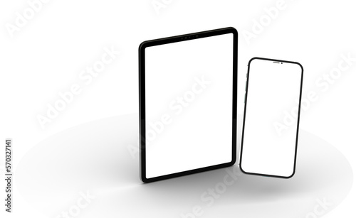 Black tablet computer with ...