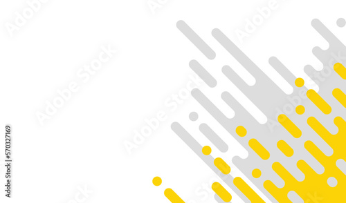 Abstract pattern yellow and gray Rounded Lines Halftone Transition. on white background , vertical rounded stripes.