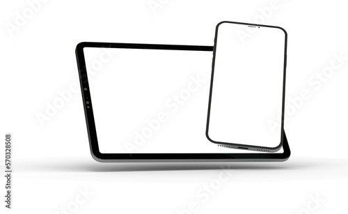 Photo White tablet, isolate...