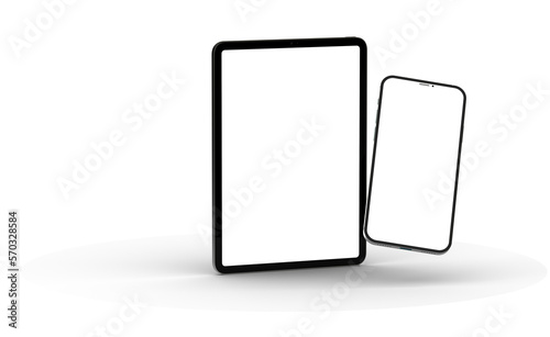 Photo White tablet, isolate...