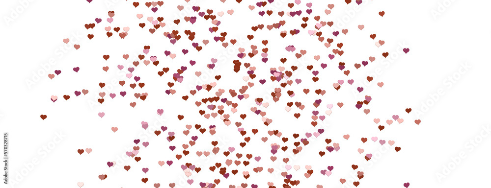 hearts isolated on transparent background. Valentine’s day design.