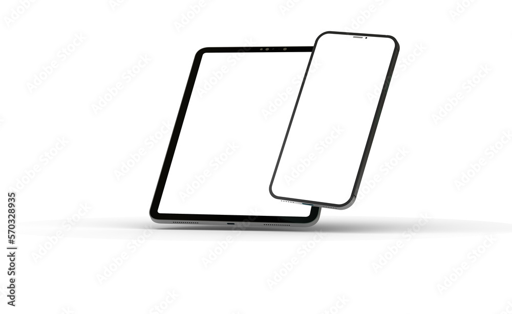 Photo Black tablet computer with blank 3d Photo Black tablet computer with blank 3d